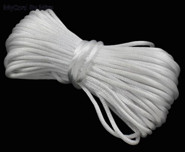 Satinband Durchmesser 3mm, Farbe WEISS
